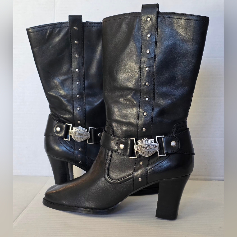 Harley Davidson Lindsey Leather Boots Womans Sz 7.5